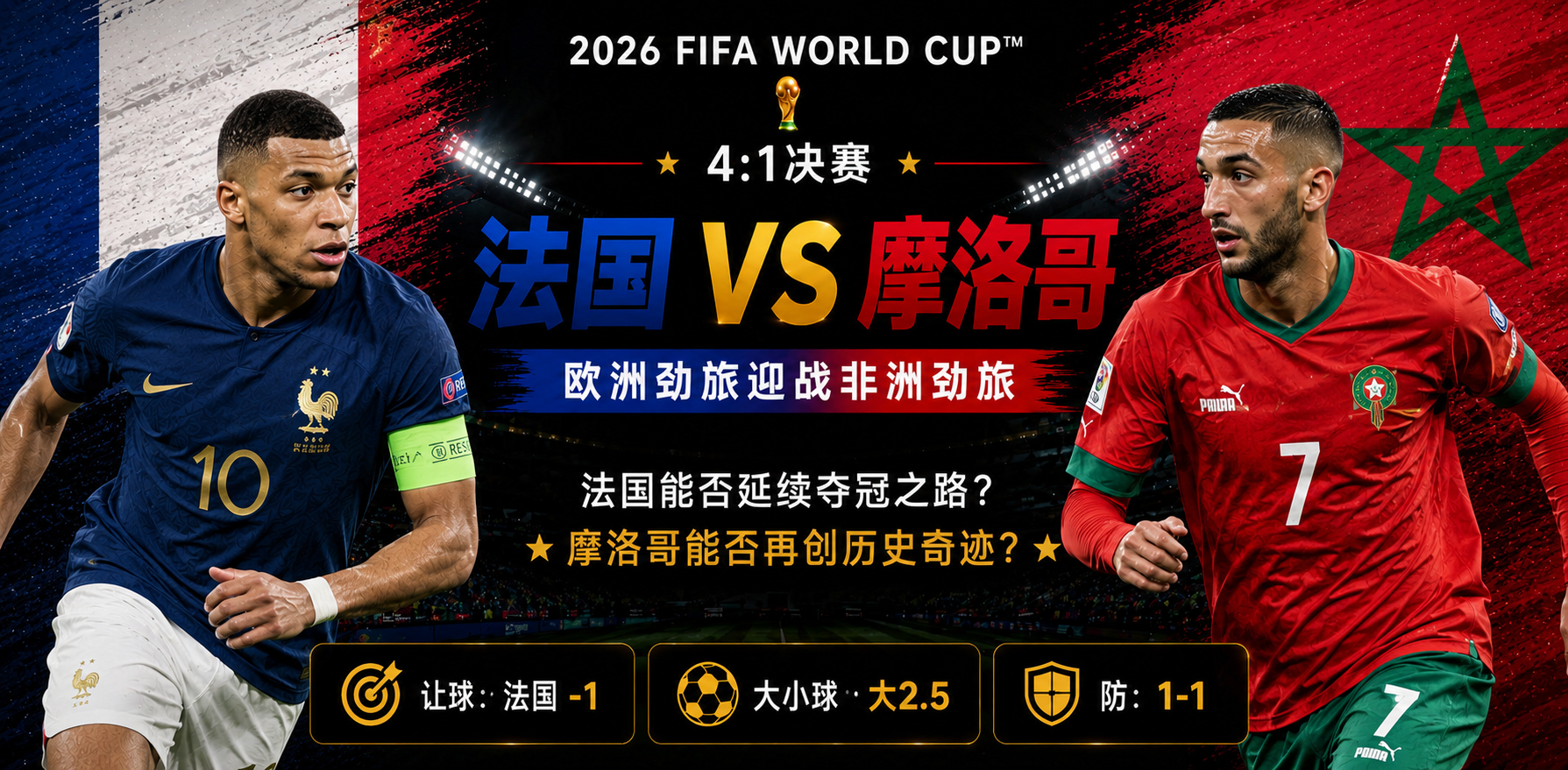 美加墨世界杯1/4决赛前瞻：高卢雄鹰再战北非雄狮，法国豪华锋线能否撕开摩洛哥钢铁防线