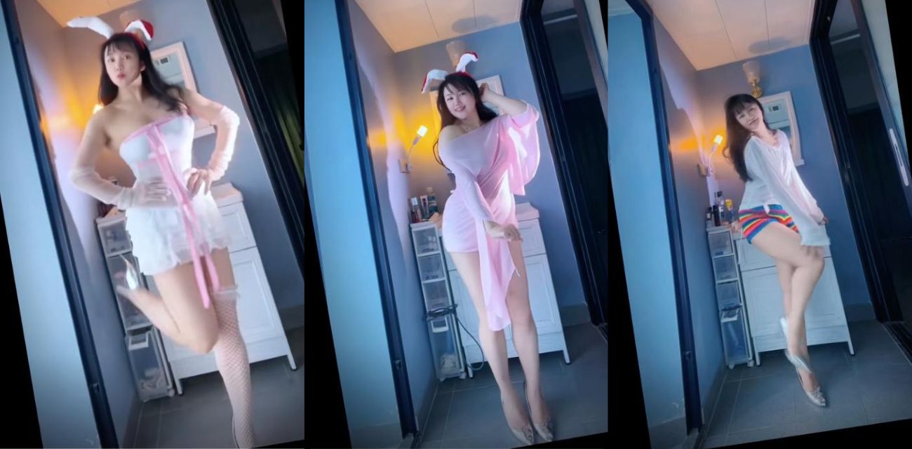 抖音26万粉丝网红舞蹈老师 猫咪老师 腾讯会议室私播 情趣内衣加自慰 带劲！