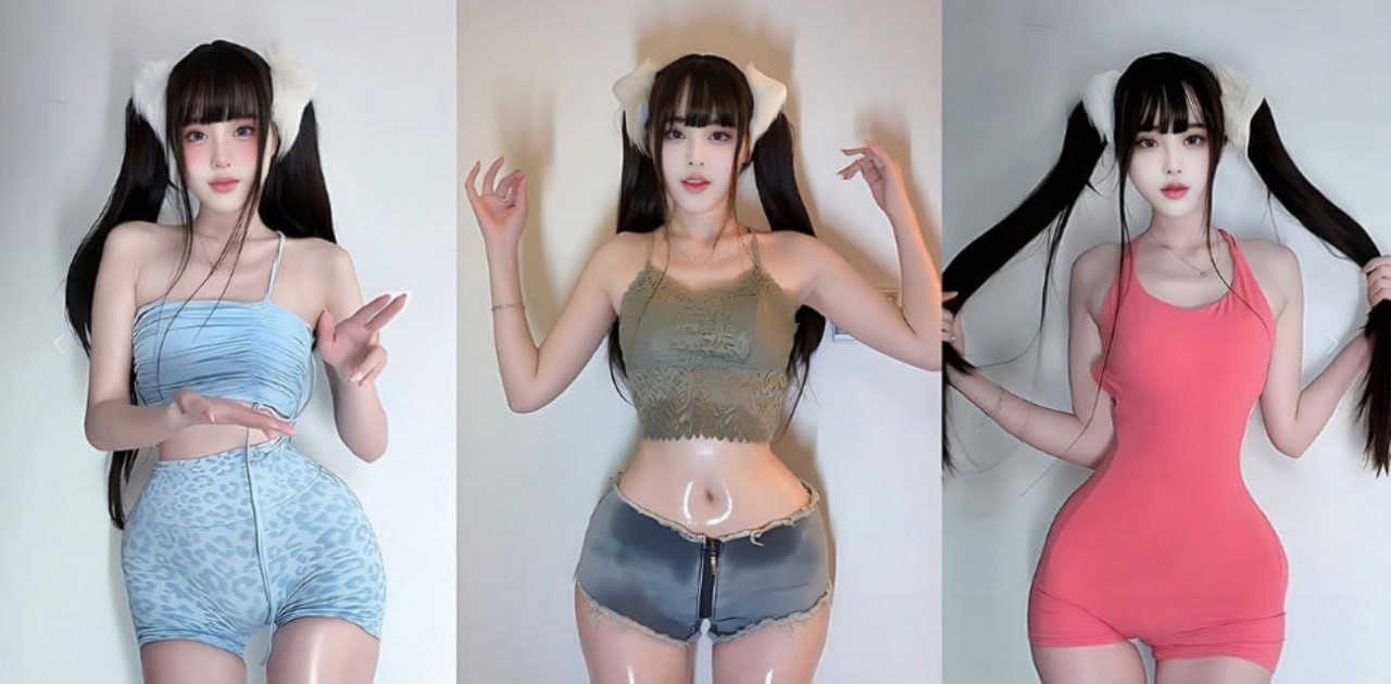 抖音百万粉丝网红 小艾根本吃不饱 福利视频 身着灰丝搔首弄姿 看得人挪不开眼！