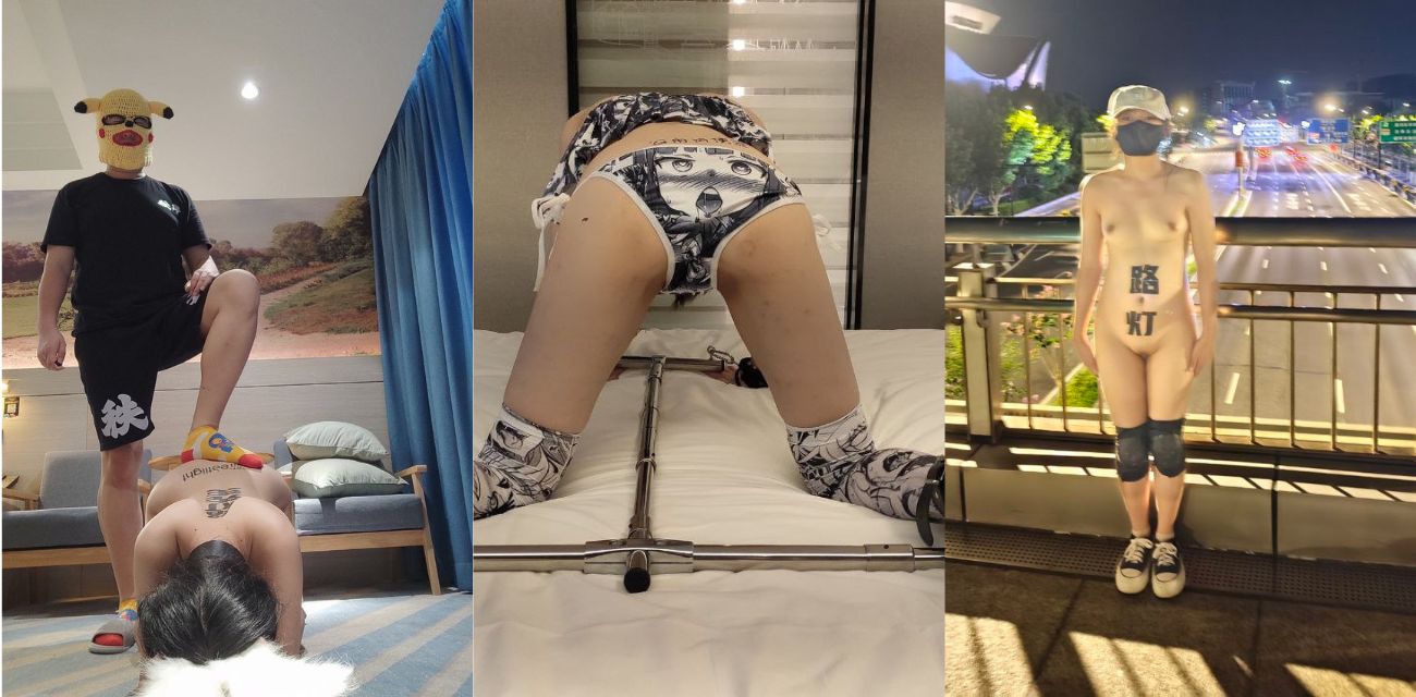 推特大神 路灯先生 重金调教两名极品母狗 露出SM捆绑喝尿！