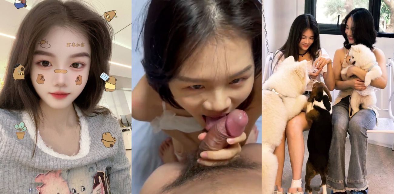 情侣泄密！花臂男与小女友自拍视频泄密 小女友身穿开档黑丝口含大屌 深情舔舐！