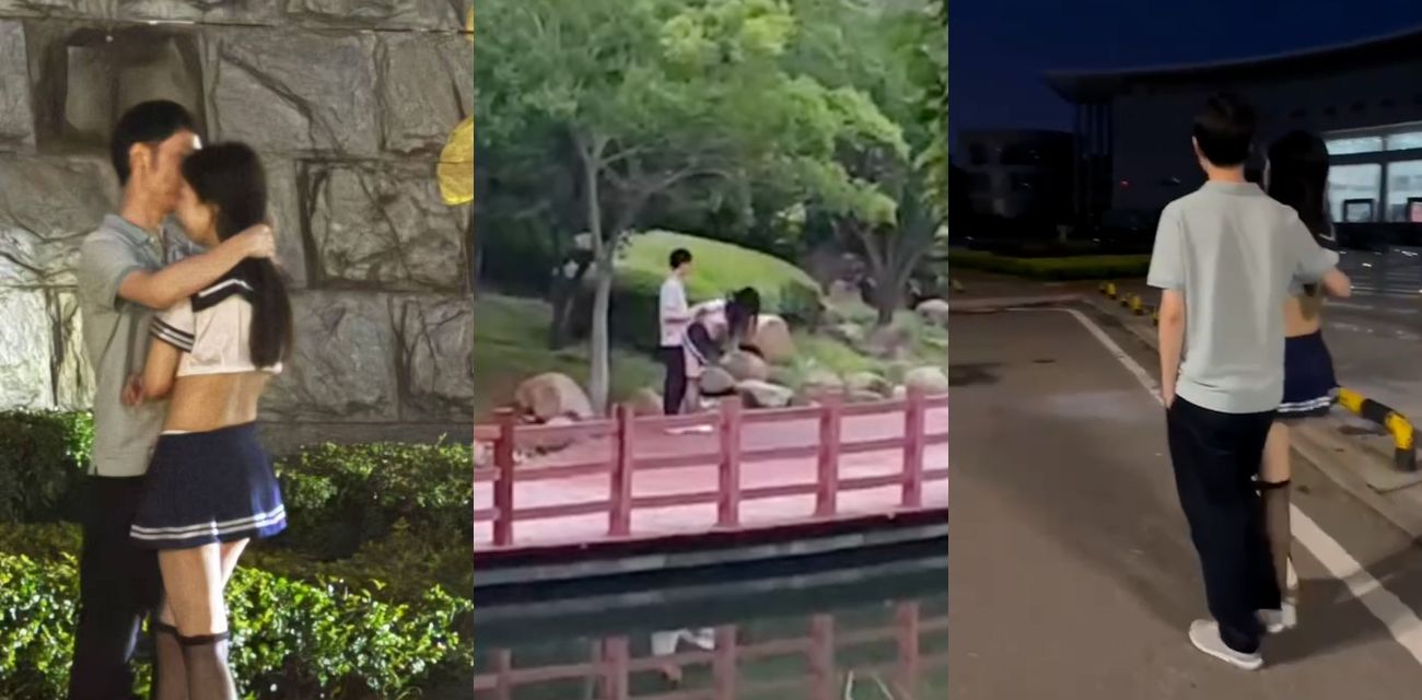 炸裂吃瓜！湖北经济学院女生玩户外露出 完成主人的任务 湖边吃鸡被后入爆操 同学们纷纷围观拍摄！