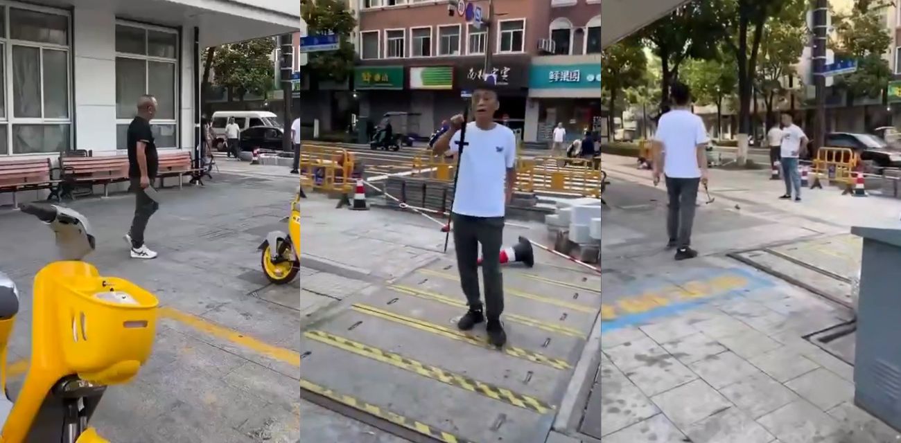 黑社会照进现实，浙江嘉兴斜西街和安乐路口，多人街头持械斗殴。一人被菜刀砍中