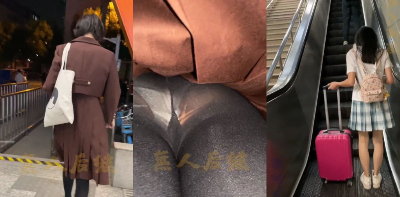 电梯战神偷拍系列之第三期，邪恶手指开启，尾随抄底，极品美腿配丝袜，性感内内诱人无比