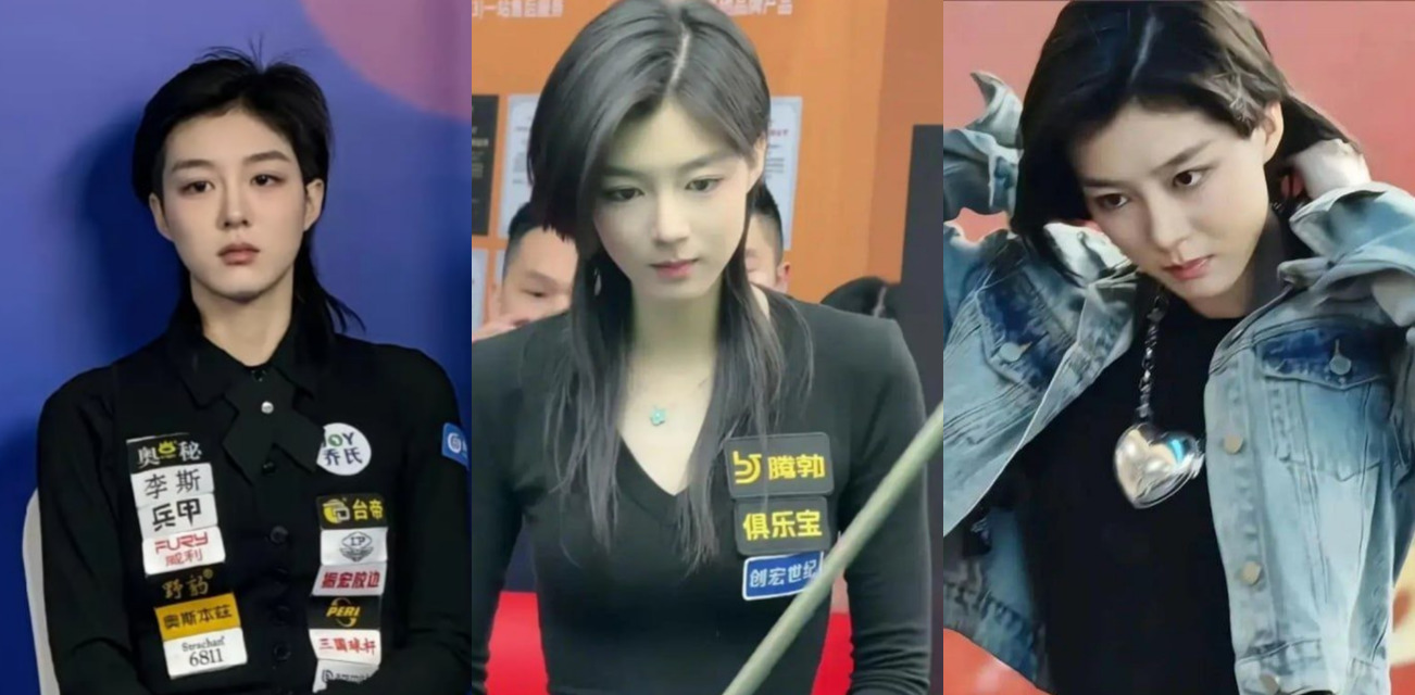 台球女神抖音300w粉丝 王思诺 与师傅代勇和教练一起3P床上练球，人前女神，人后母狗反差感直接拉满