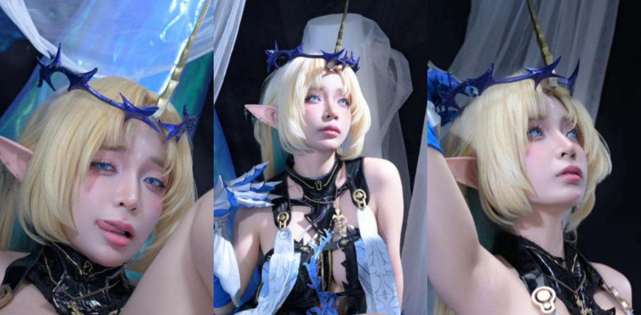 爆乳少女 Umeko 新作 Cosplay弗勒尔德利斯 情趣装扮激情诱惑 令你性欲高涨欲火焚身！