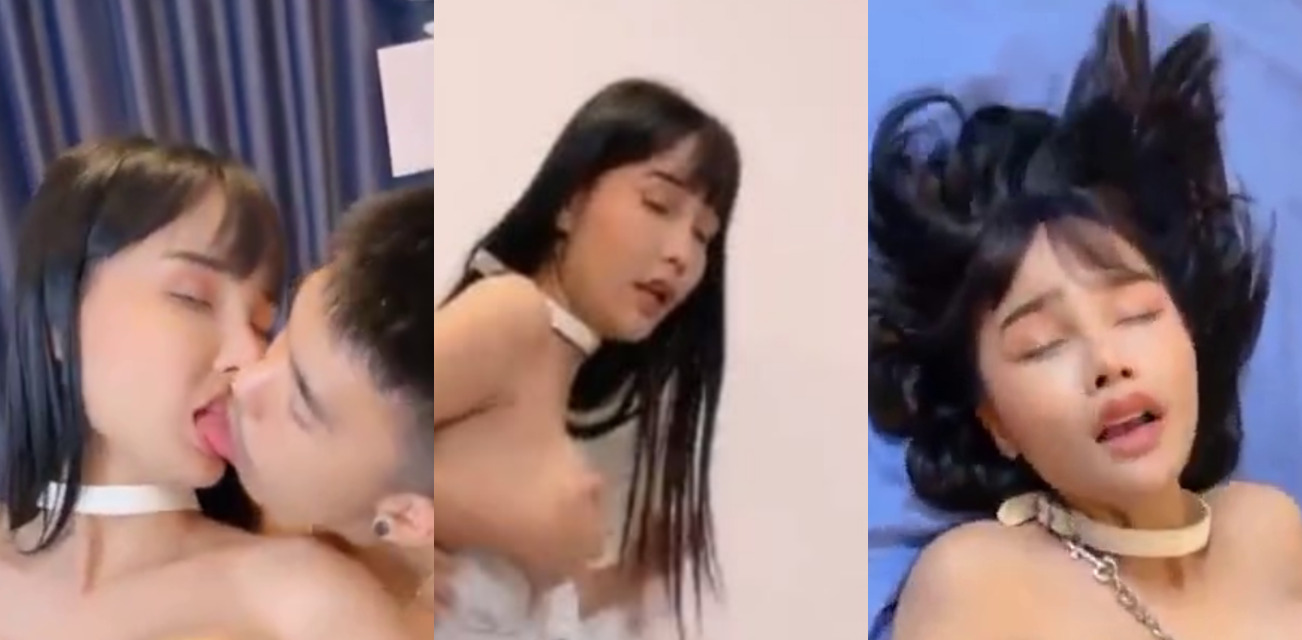 黑丝母狗少妇直播性爱！带着狗链被调教中出，站立抗腿抽插 抱起来一顿猛操 掐着脖子猛戳骚逼 连续高潮两次 逼都被操烂！
