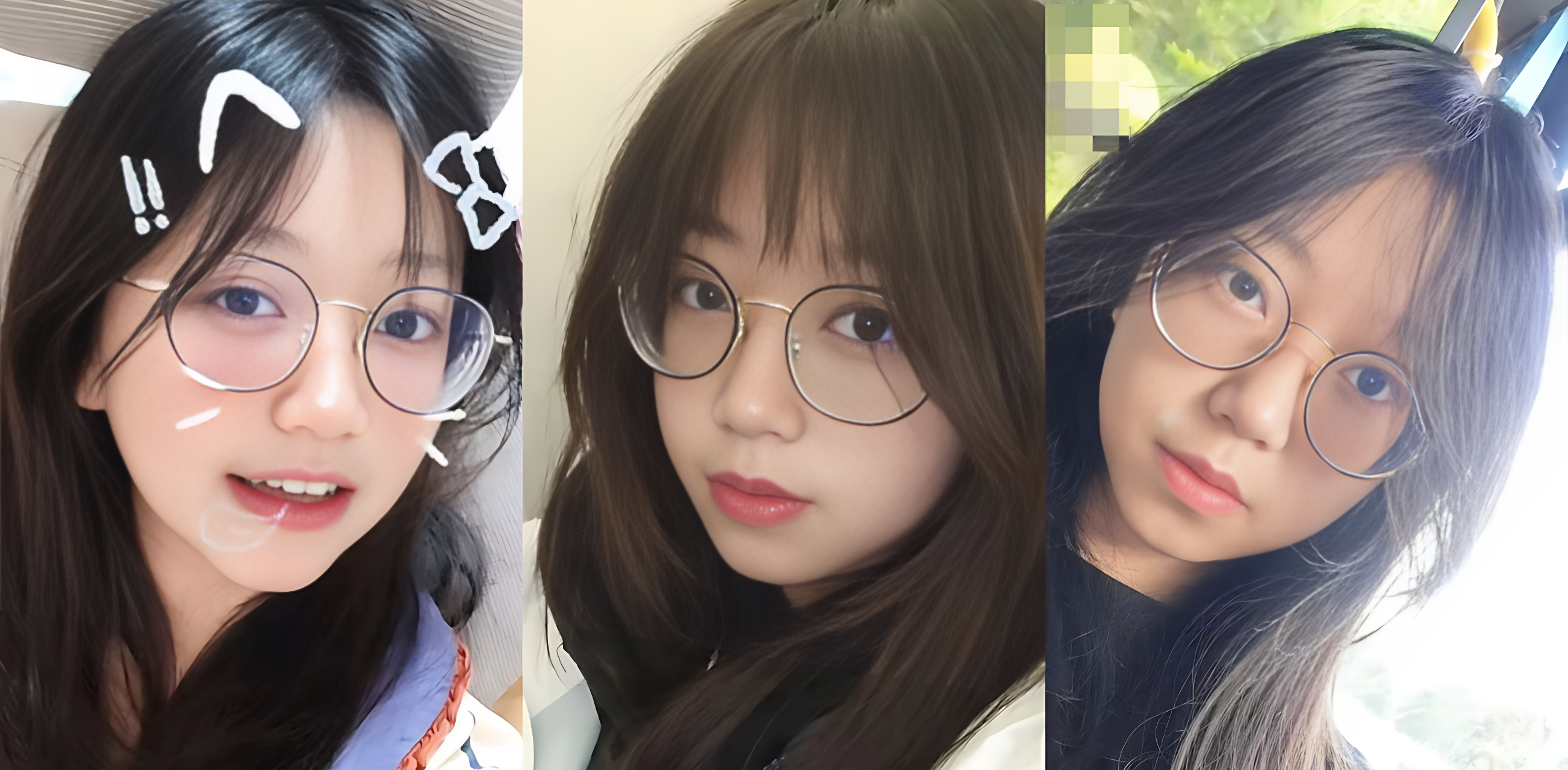 稚嫩眼镜少女下海直播，无毛粉穴被爆操，近距离观赏粉嫩鲍鱼，场面相当诱人。