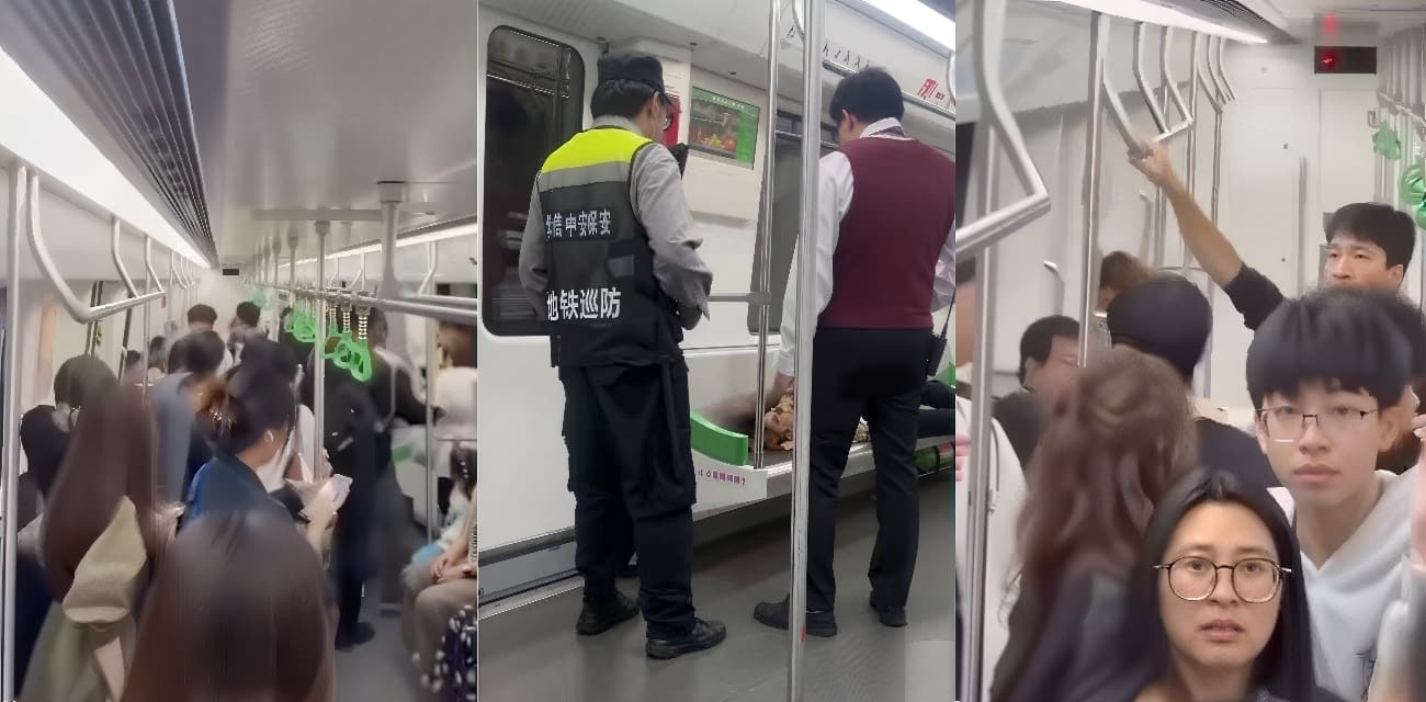 南宁地铁一车厢内一黄毛当众打飞机,网友戏称南宁机长，南宁这地方确实是有点说法的。