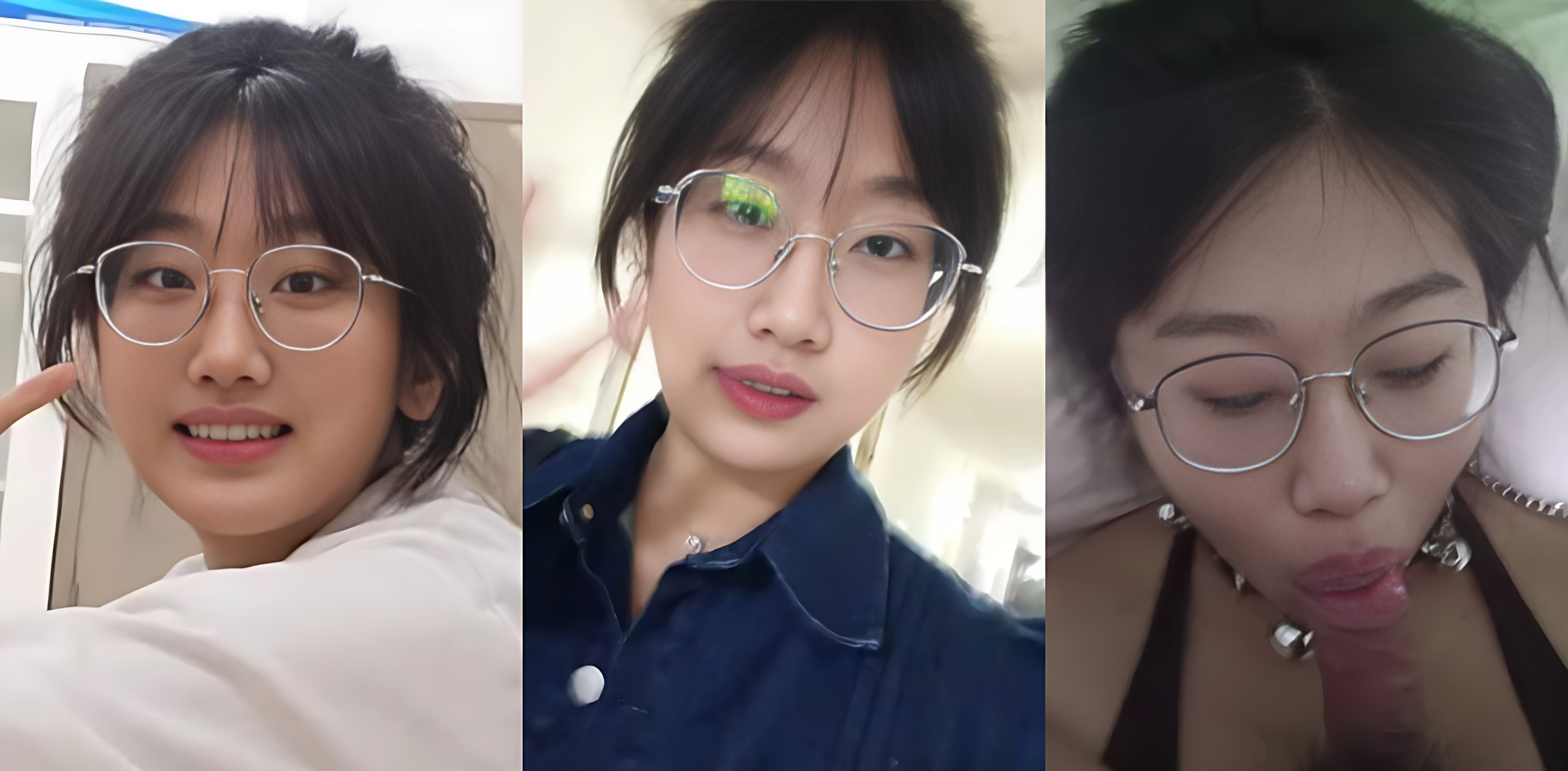 实验室学霸眼镜学妹口暴视频流出 项圈栓脖子狂吃巨屌 乖乖女秒变母狗 太他妈反差了 这母狗骚的没边了！