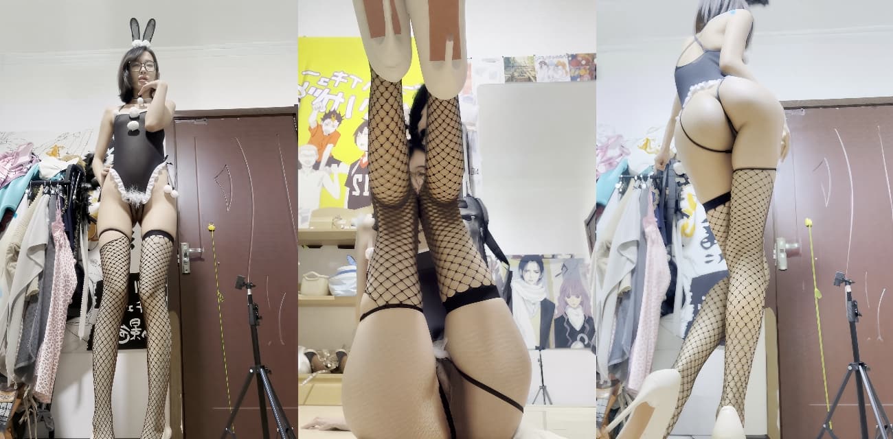 抖音网红高冷御姐 行简 反差高定人设崩塌到底 逼脸同框道具弹力插 高潮潮吹！