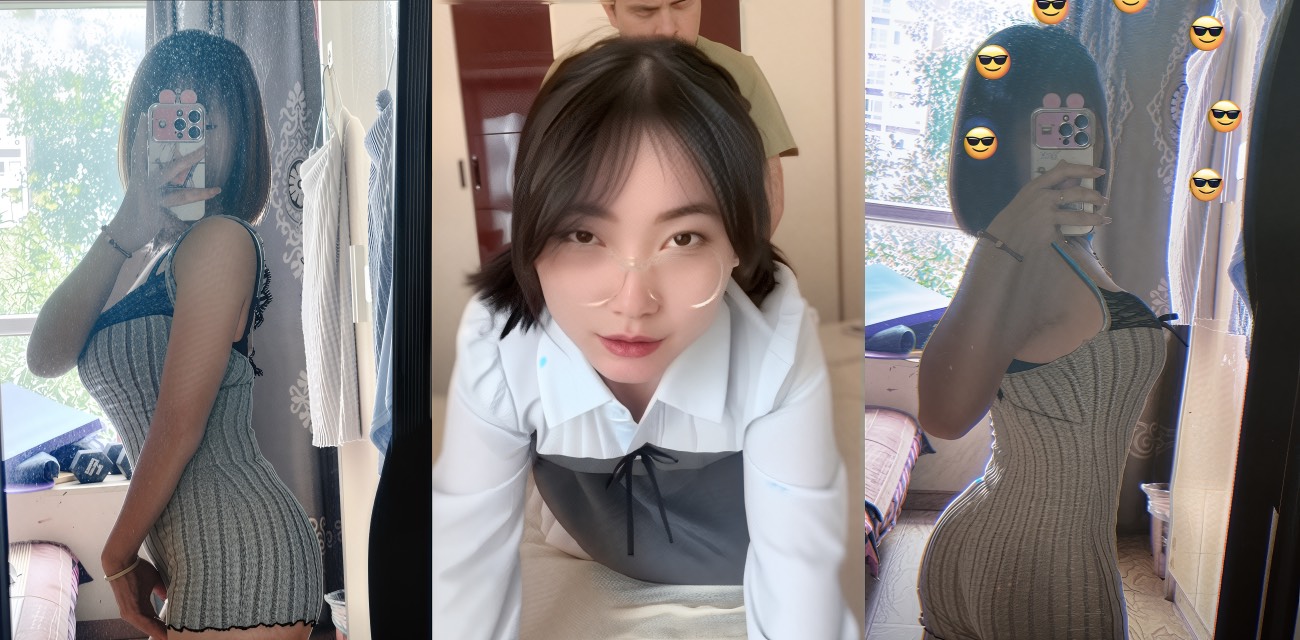 眼镜骚妹口交后入多机位录制 后入爆操张嘴接精 看着清纯实则就是一只母狗！