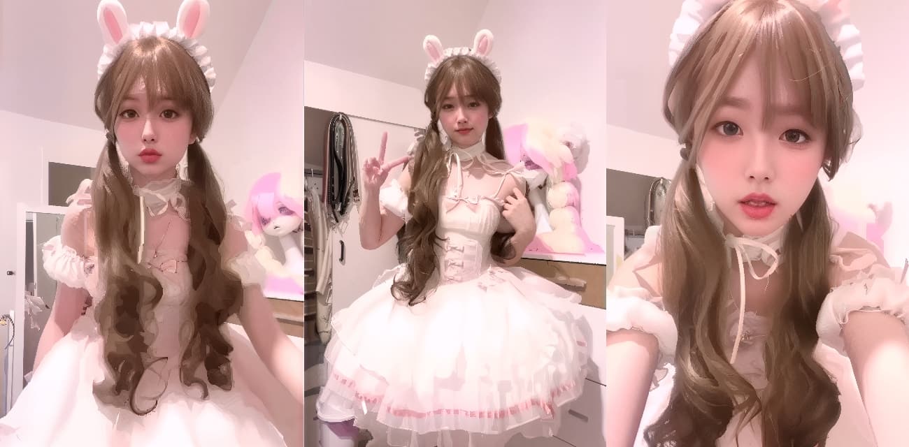 高颜值福利姬 洛丽塔妹妹在家 纤指自慰 淫靡表情反差到骨子里 身材真不错，粉嫩有肉感！