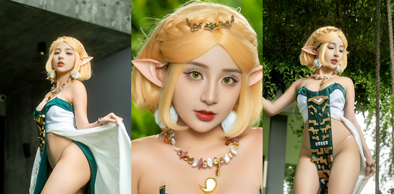 极品福利姬 虞梅yuumeilyn 大尺度私拍 cosplay塞尔达公主 公园掰开超粉嫩的骚逼 无套骑乘后入内射 ！
