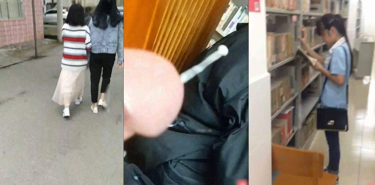 街射偷拍系列 街射大神在学校图书馆偷偷尾随极品学妹后面偷偷打飞机 最后精液射了一地 真是让人看的真欲罢不能！