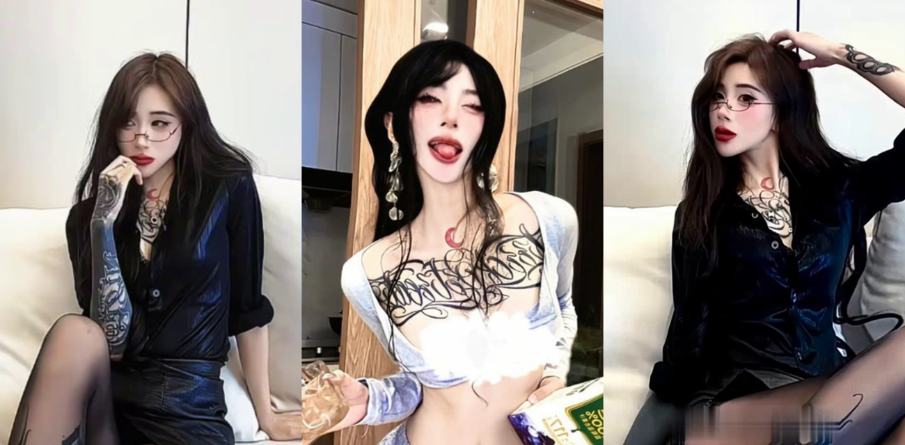 抖音网红纹身师 周璟瑜Yu 直播走光真空漏点 大奶子乳晕清晰可见!