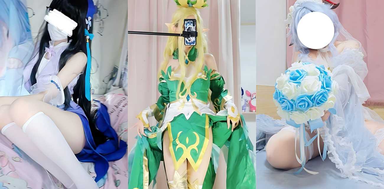 B站福利姬 柔柔呱 cos神里绫华反向骑乘榨精视频泄露