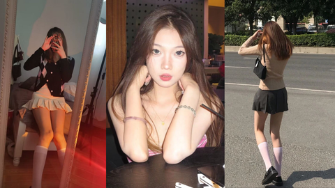 高颜值JK学妹约啪不雅视频流出！穿各种丝袜套装自慰足交 被金主玩弄骚逼射满肚子