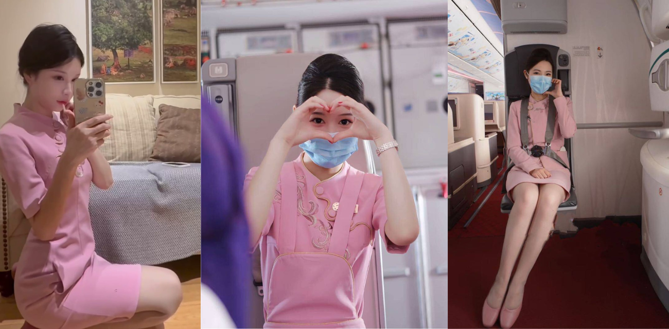 吉祥航空空姐约炮实录泄密！情趣制服女神化身淫娃 沙发狂骑爽到飞