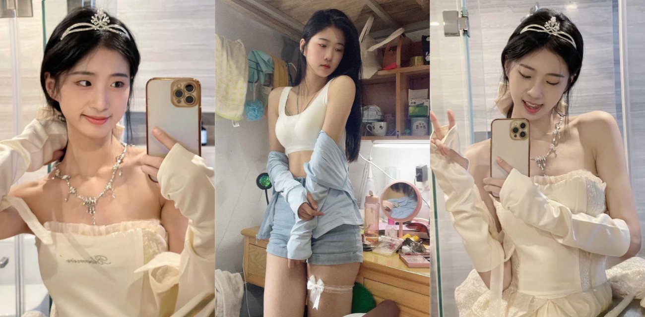 网红甜妹 叶小喵 黑丝福利 跪床撅臀隔丝抠穴 假屌顶蹭似在求欢！