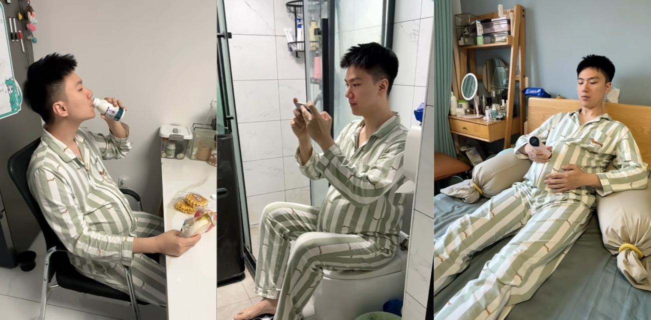 孕夫日记火爆全网 男主 崔一见 真实记录男孕Vlog 从大肚到生产炸裂无比让人不敢直视！