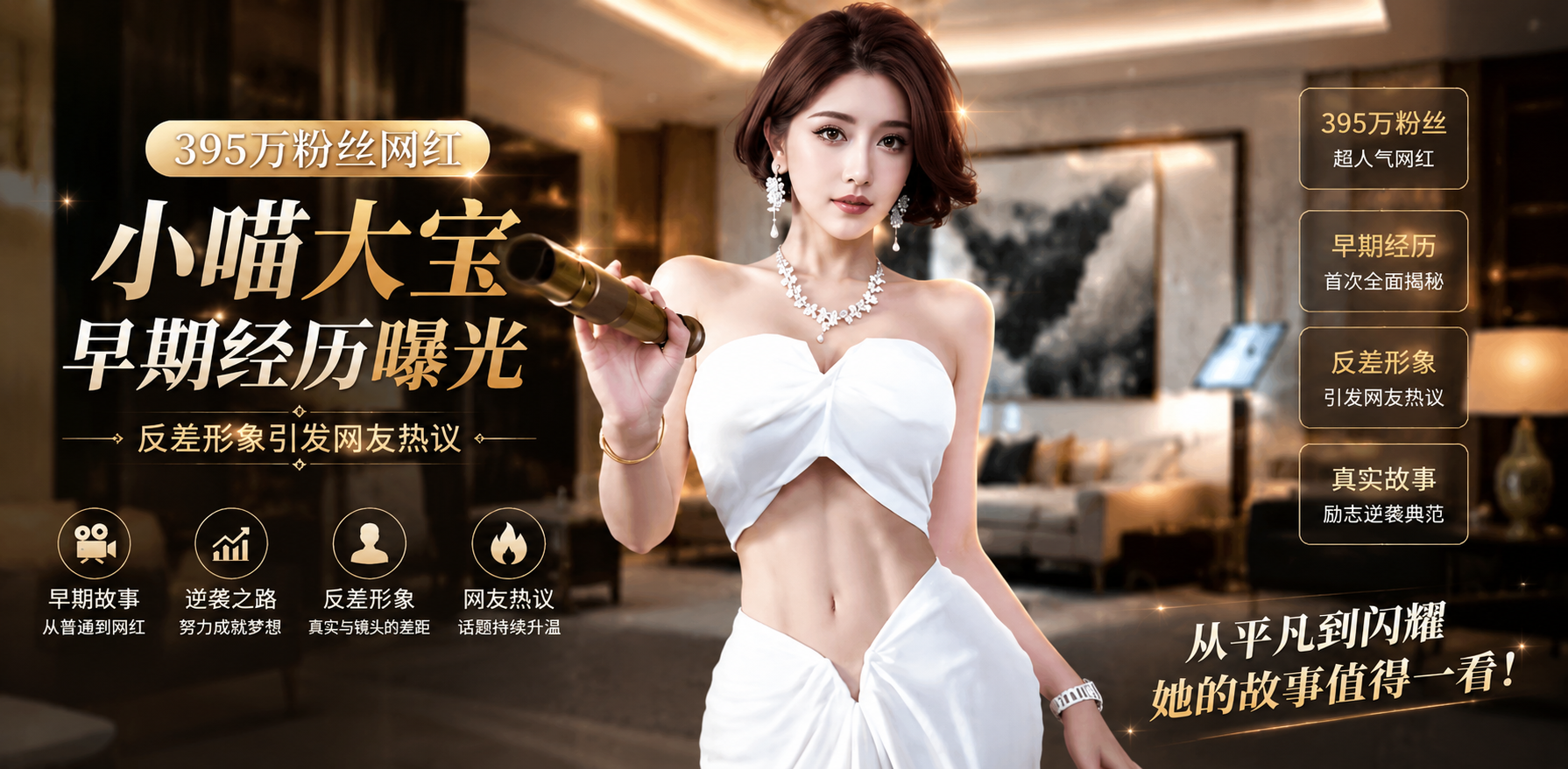 抖音395万粉丝网红 小喵大宝 早期下海私拍流出 气质女神服侍金主看呆网友