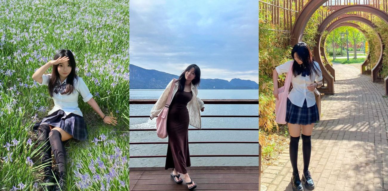 反差婊母狗曝光：大二骚学生妹爱玩露出，被男友多姿势猛干